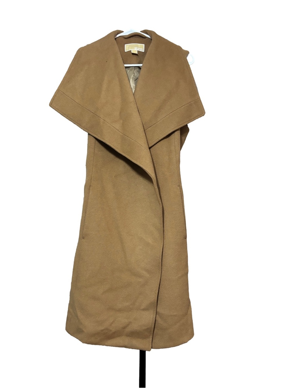 Michael Kors Camel Brown Wool Blend Duster Coat with Belt - Picture 2 of 4